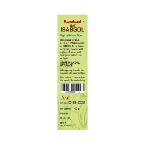 Buy Hamdard Sat Isabgol Powder 100 Gm Online At Discounted Price Netmeds