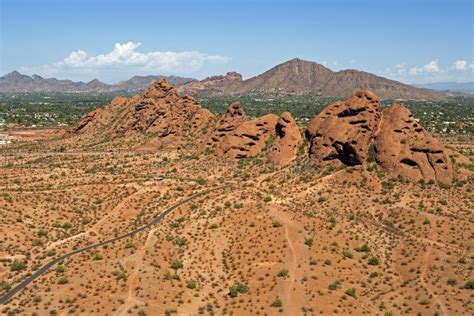 Papago Park hiking stock image. Image of aerial, trails - 25854289