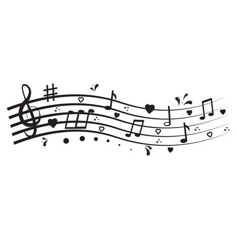 Musical notes, vector isolated illustration 11027206 Vector Art at Vecteezy