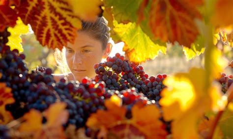 Free Photo | Person picking grapes and spending time in the vineyard