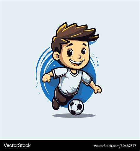 Soccer Player Cartoon Royalty Free Vector Image