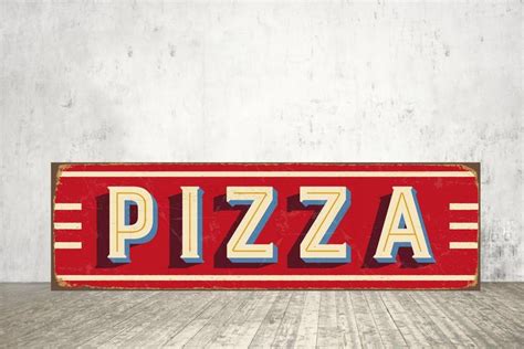 PIZZA RESTAURANT SIGN Vintage Style Pizza Sign Pizza - Etsy ...