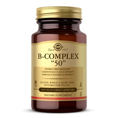 Solgar B Complex 50 High Potency 100 Veg Capsules Mellericks