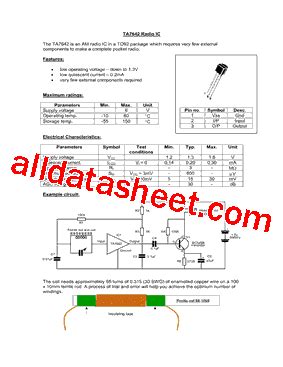 TA7642 Datasheet PDF List Of Unclassifed Manufacturers