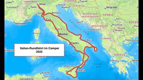 Italienrundfahrt im Camper Teil 1 Westküste YouTube