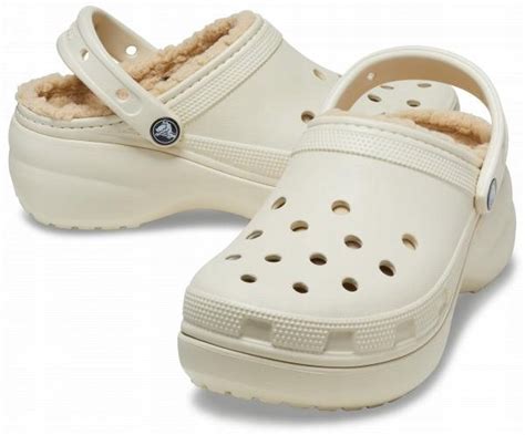 Damskie Ocieplane Buty Chodaki Crocs Classic Platform Lined Clog 41 42