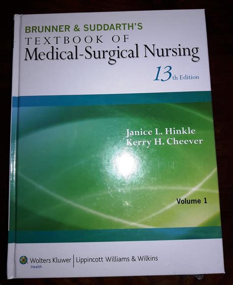 Brunner Suddarth S Textbook Of Medical Surgical Nursing Textbook Of