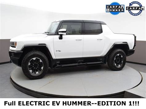 2022 Gmc Hummer Ev Edition 1 103 Miles Interstellar White 4d Crew Cab