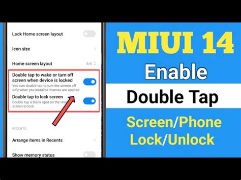 Miui Enable Double Tap To Lock Unlock Screen Any Redmi Poco Hyper