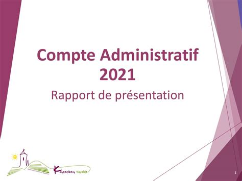 Rapport De Pr Sentation Compte Administratif Kaysersberg