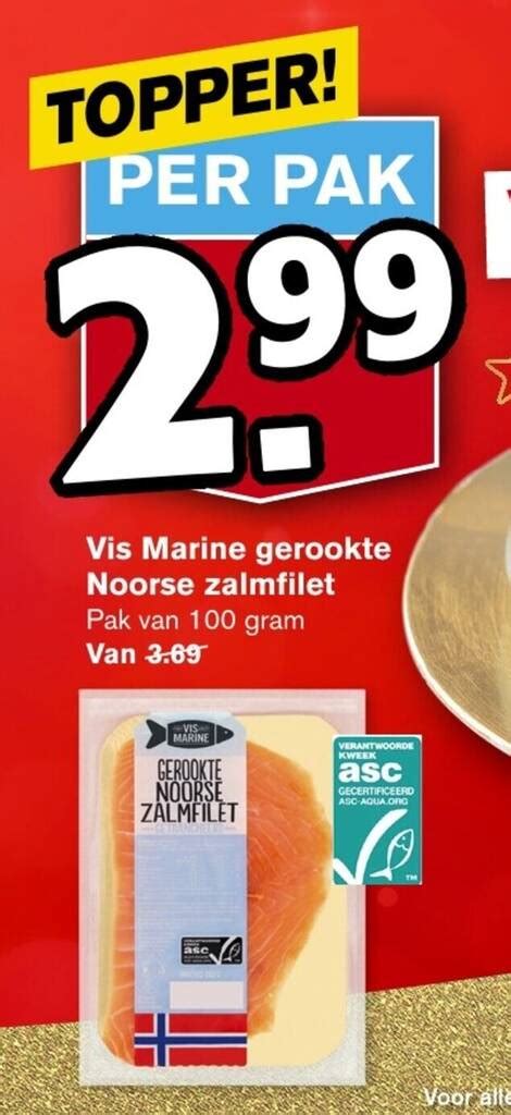 Vis Marine Gerookte Noorse Zalmfilet G Aanbieding Bij Hoogvliet