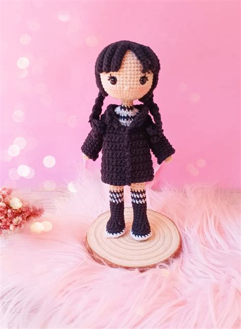 Crochet Pattern Merlina Wednesday Doll Miercoles Amigurumi Patron De