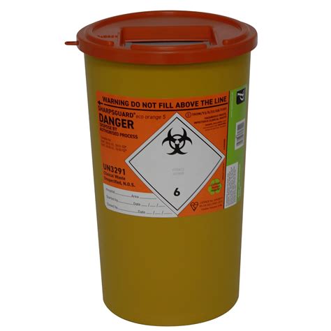 SHARPSGUARD Eco Orange Sharps Bin 0 5L