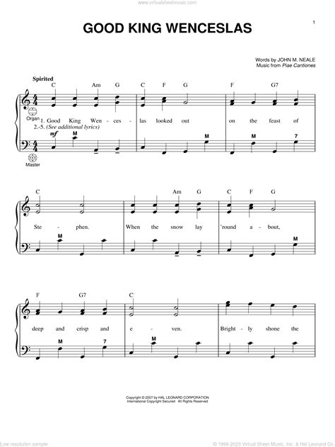 Good King Wenceslas Sheet Music For Accordion Pdf Interactive