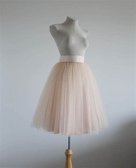 Powder Tulle Skirt Tea Length Tulle Skirt Women Tulle Etsy