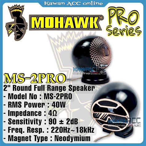 MOHAWK PRO Silver M1 MS Series MS 2 M1 2 2 Inch Full Range Speaker