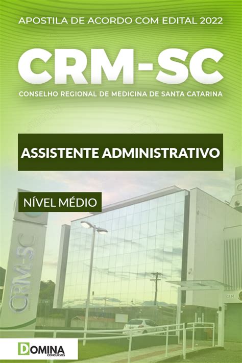 Apostila Digital CRM SC 2022 Assistente Administrativo