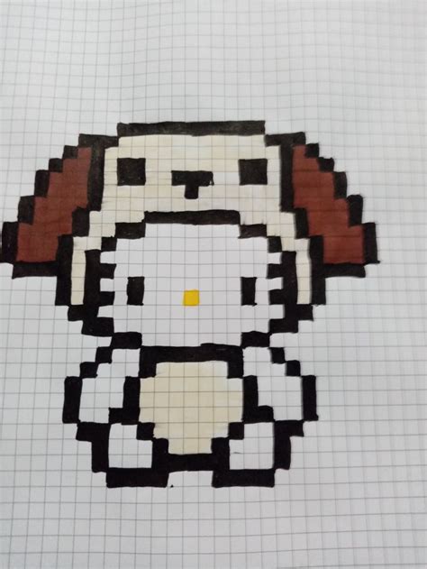 Hello kitty pixel art 2024 Şirin çizim Piksel sanatı Süsleme çizimi