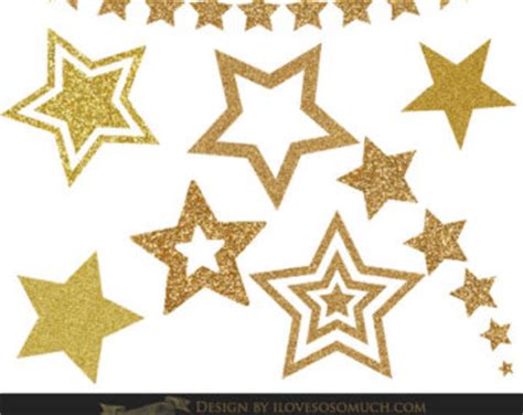 Glitter Printable Gold Star - maryandbendy