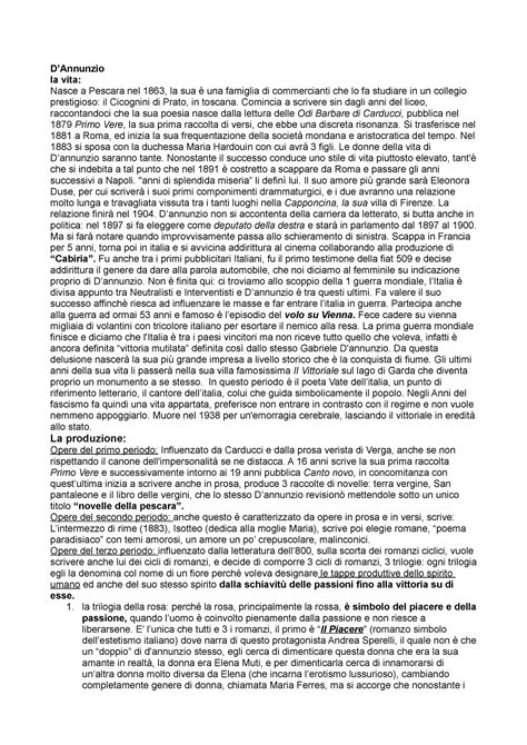 Gabriele D Annunzio Dannunzio La Vita Nasce A Pescara Nel La