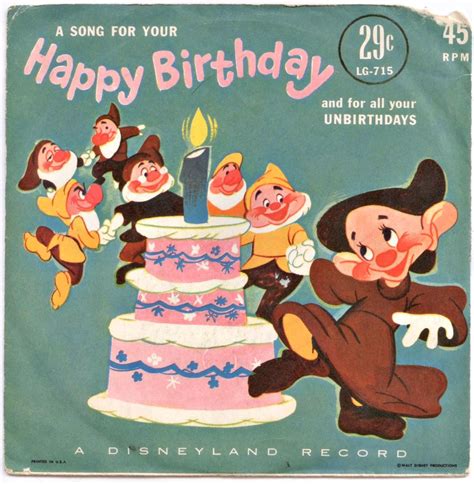 Vintage Disney Happy Birthday