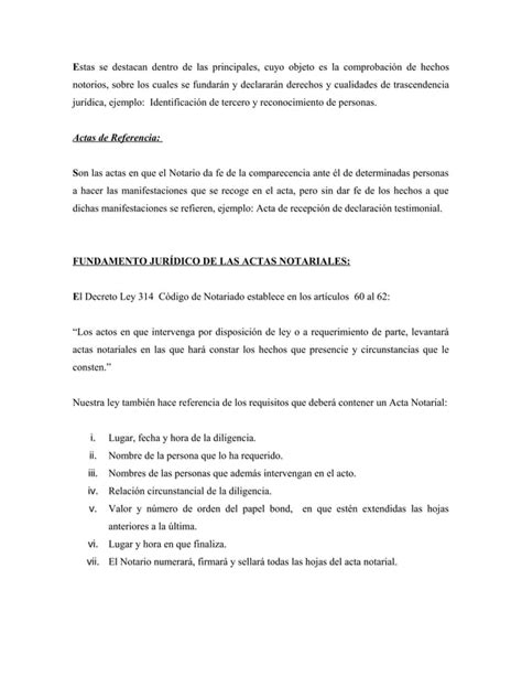 Clases De Actas Notarial Pdf