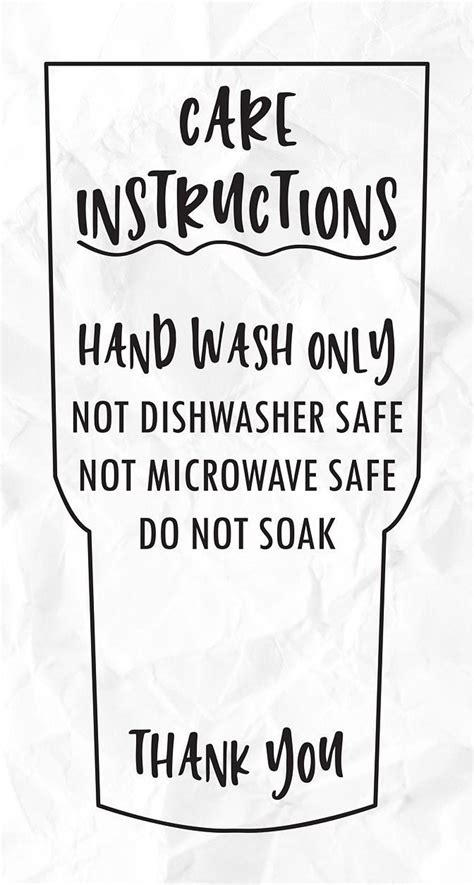 Care Instructions Svg Care Card Bundle Svg Washing Instruction Svg