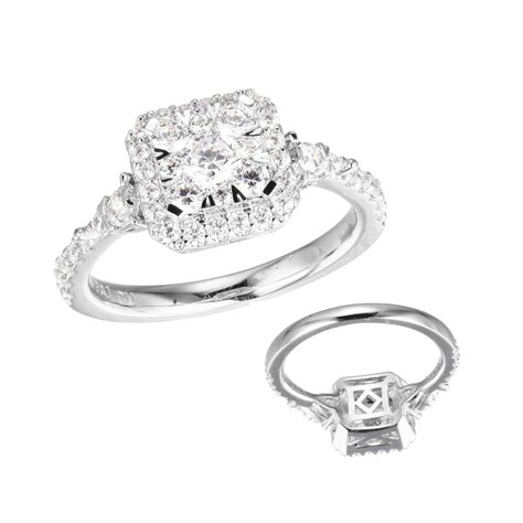 Forever Facets 1 Ct Tw Lab Grown Diamond Engagement Ring In Sterling