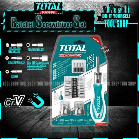 Total Tacsd Pcs Ratchet Screwdriver Bit Toolshop Pk