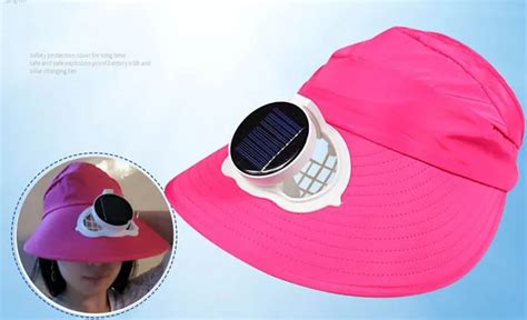 Solar Fan Hat Usb Charging Big Wind Half Empty Top Hat Summer Outdoor