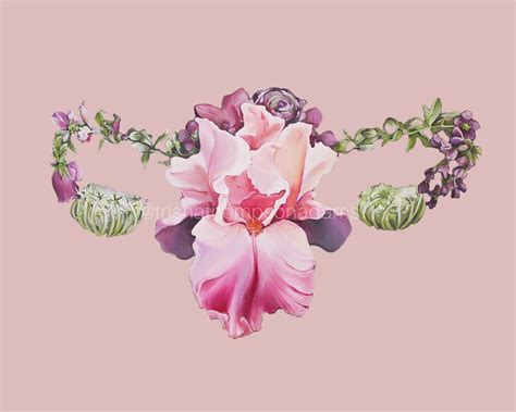 Floral Uterus Anatomy Art Print — Trisha Thompson Adams