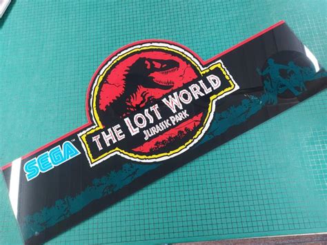 The Lost World Jurassic Park Perspex Marquee Upright No Speaker Holes Arcade Art Shop