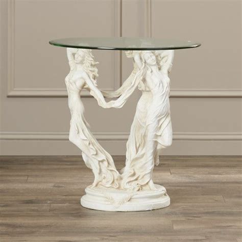 Design Toscano The Muses Glass Topped Sculptural Table Off White Artofit