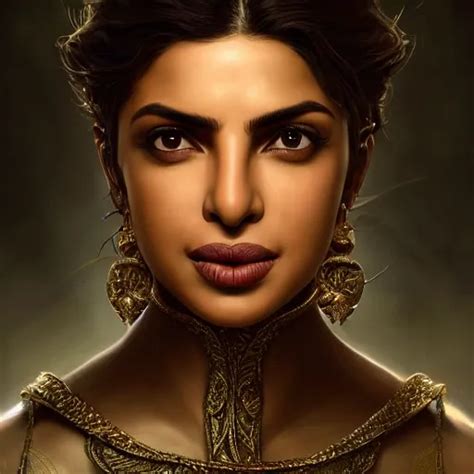 Portrait Of Priyanka Chopra Back Fantasy Intricate Stable