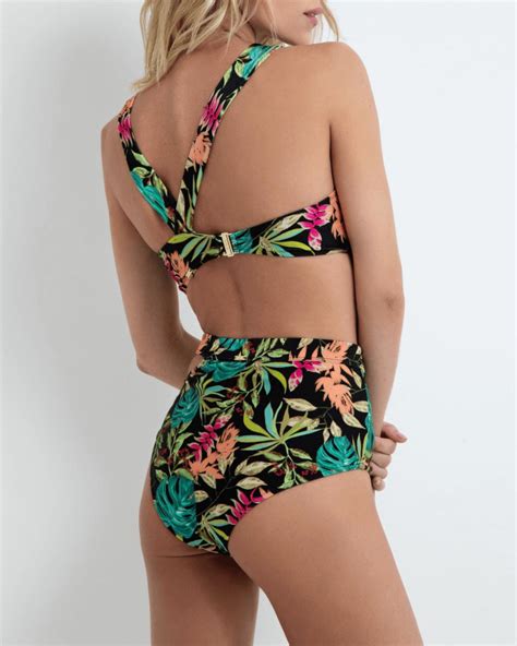 Bikini Patbo Womens Tropicalia Cut Out Bikini Bottom Black Davi Mansour