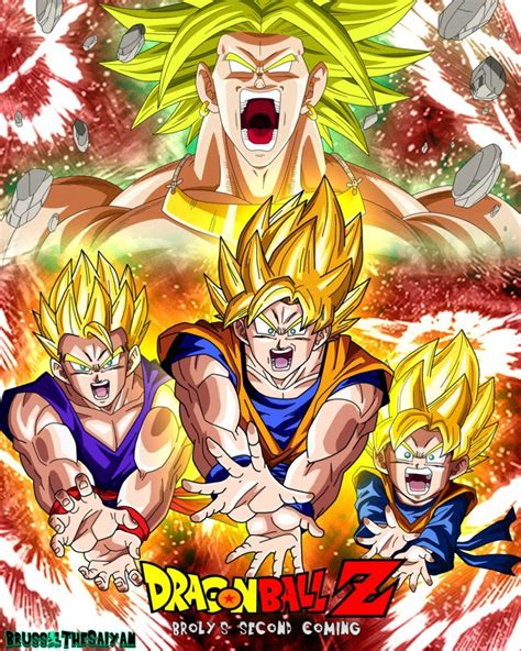 Broly Second Coming Movie Poster By Brusselthesaiyan Anime Dragon