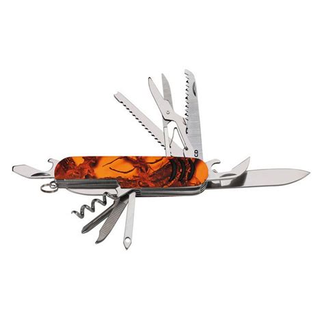 Couteau Pliant Multifonction Verney Carron Kronos Camo Orange Blaze