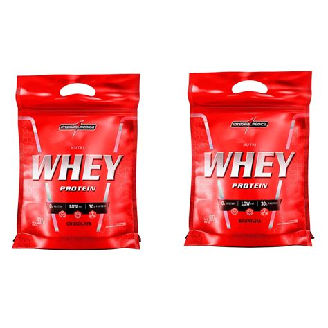 Kit 02 Whey Protein Nutri Chocolate E Baunilha 907g Cada