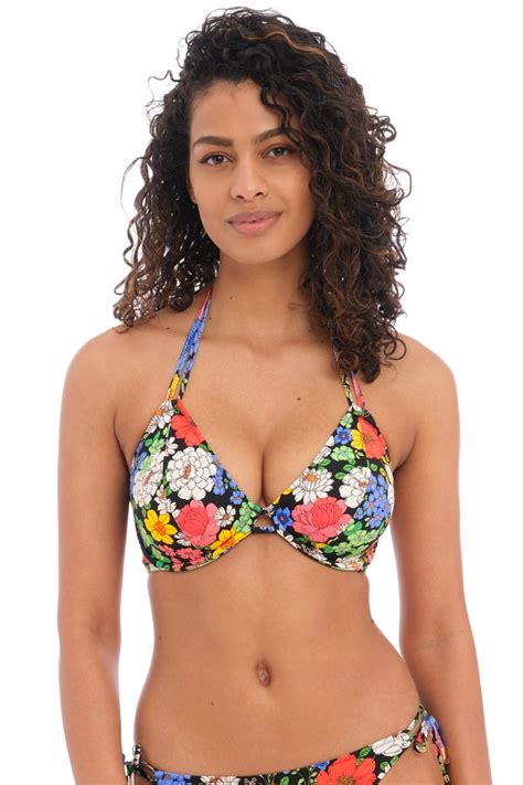 Freya Floral Haze Underwire Halter Bikini Top AS202804 Women S