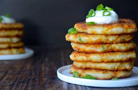 Cheesy Leftover Mashed Potato Pancakes Just A Taste