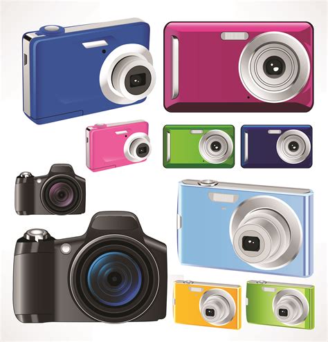 Color Cameras Fashion Vector Fujifilm Instax Mini Cameras Vector