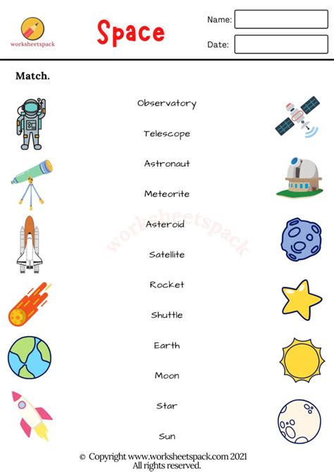 Free Space Worksheets PDF - worksheetspack