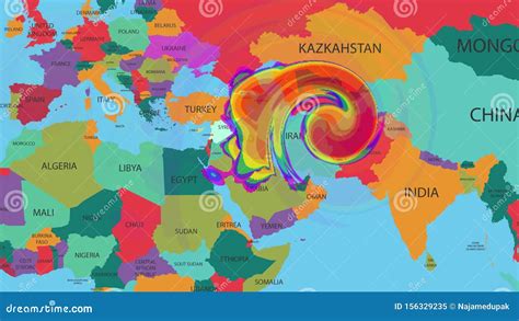 A Weather Map Tracks Hurricane on World Map. Stock Video - Video of cloud, extreme: 156329235