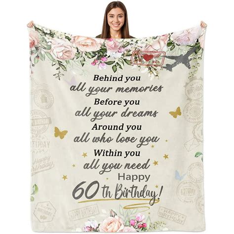 60th Birthday Ts For Women Ts For 60th Birthday Women Blanket 60 X 50 60th Birthday