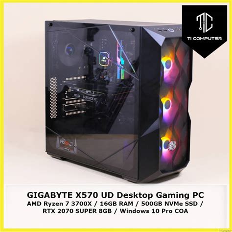 Cooler Master Td500 Gigabyte X570 Ud Amd Ryzen 7 3700x 16gb Ram 500gb Ssd Rtx 2070 Super 8gb Gpu