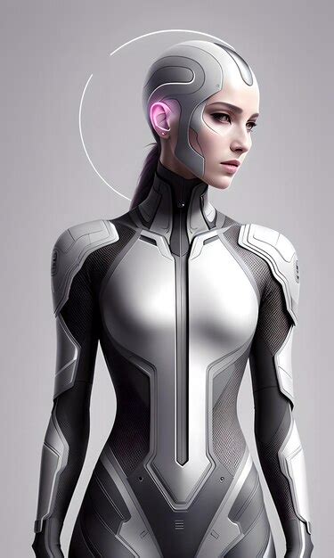 Premium AI Image | Futuristic Robot with White and Black Suit