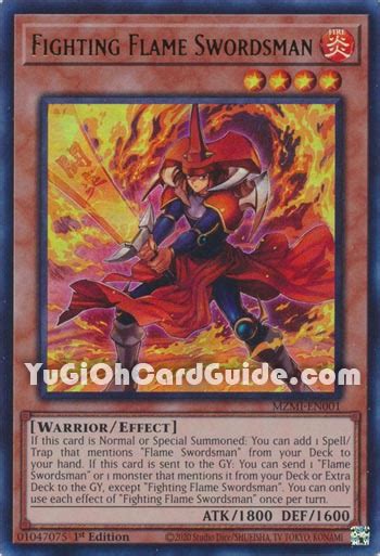 Yu Gi Oh Fighting Flame Swordsman