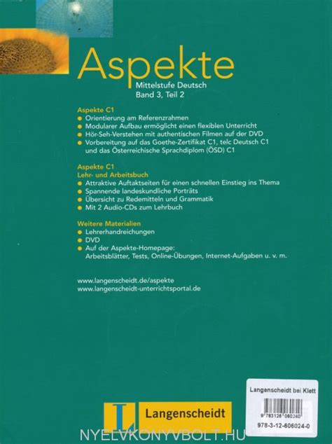 Aspekte 3 Lehr und Arbeitsbuch Teil 2 mit Audio CD 2 Gyerekkönyv