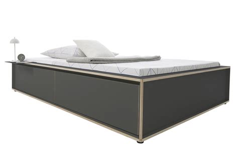 M Ller Small Living Spaze Bett Matt Schwarz Ohne Kopfteil Von Goodform Ch