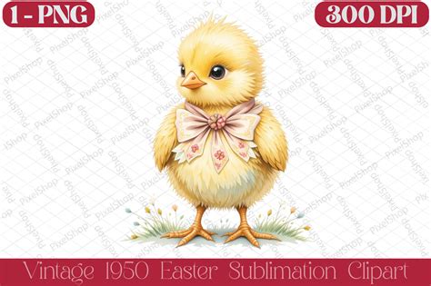 Vintage Easter Sublimation Clipart Graphic By Pixelshop Creative